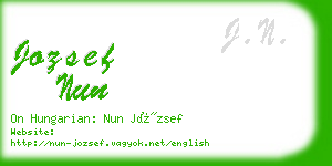 jozsef nun business card